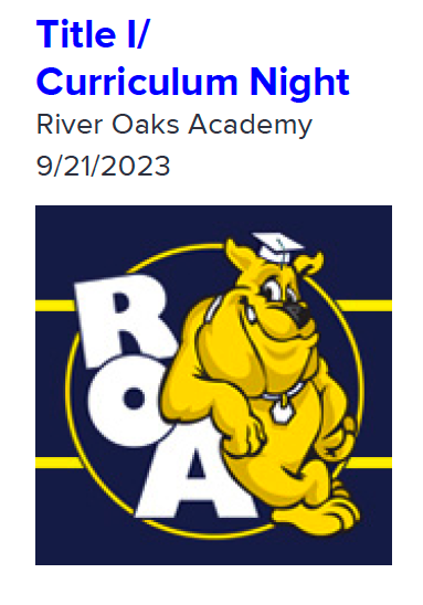 Title 1/Curriculum Night 9.21.23